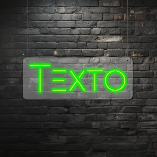 neon led texto rectangular