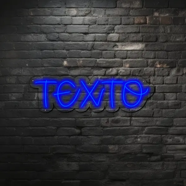 neon led texto silueta