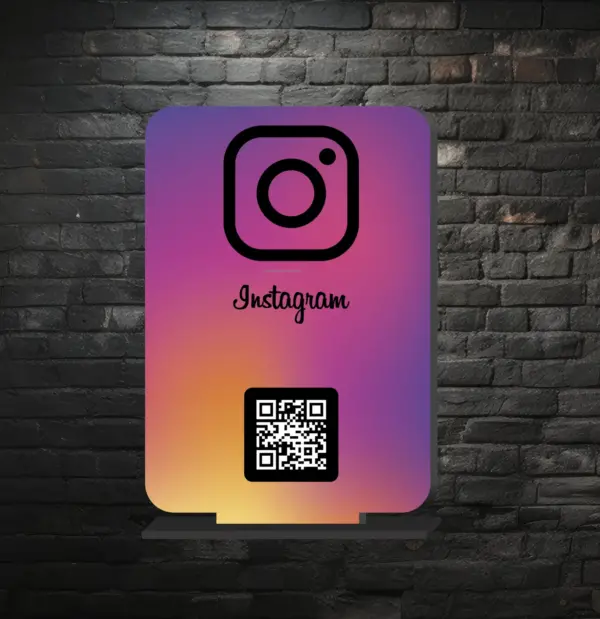 placa instagram metacrilato